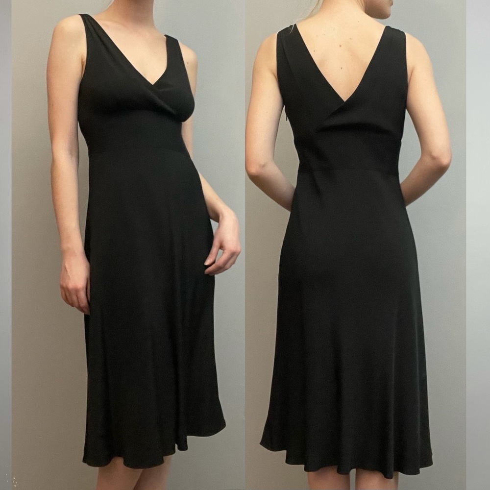 J. Crew 100% Silk Black Dress